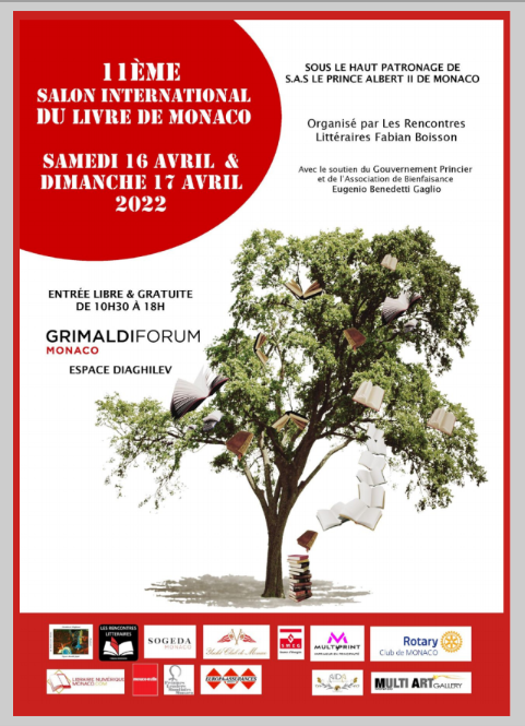 Affiche 11e salon intern du livre de monaco 20220401