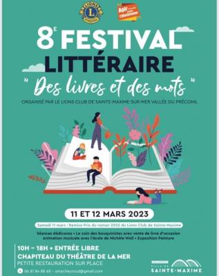 Affiche 8e Festival des Livres et des Mots Ste Maxime 20230303